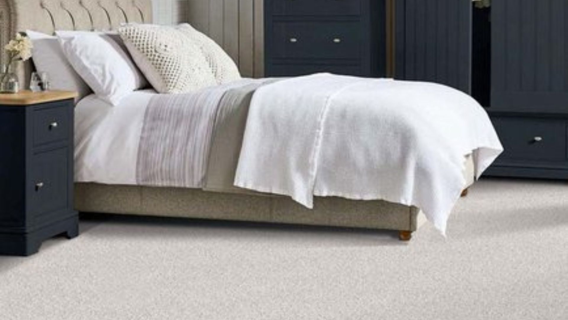 carpet repair in a cozy bedroom